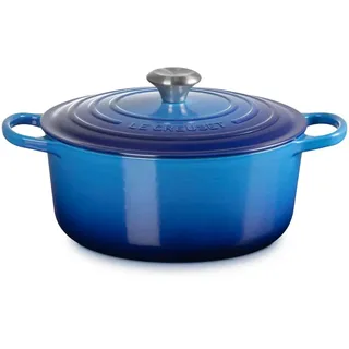 Le Creuset Runder Bräter Signature Ø 26cm - blau