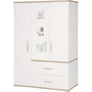 roba Kinderkleiderschrank Pia 134,5 x 193 x 55 cm Eiche weiß