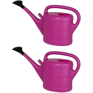 2X Gießkanne 10L LILA + 1x BILDMAGNET! Blumenkanne Kunststoff für groß & klein, Garten & Zimmerpflanzen Gießkannen Gieskanne Gieskannen Giesskanne 10 L Liter Watering Can Gieskannen10Liter