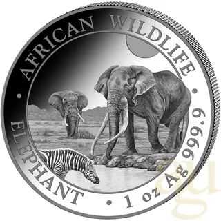 1 Unze Silbermünze Somalia Elefant 2026