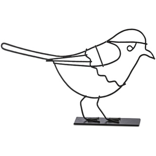 Deko-Figur Vogel 9,5 x 8,5 cm Eisen Schwarz