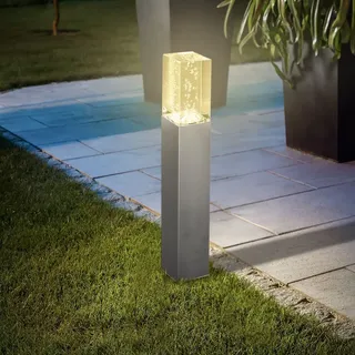 esotec Solar Standleuchte Bubble Tower 50 cm aus Edelstahl wetterfest 102555 - Silber