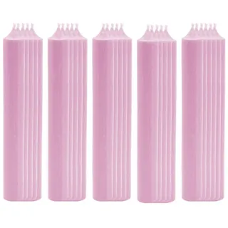 TSB Werk Spitzkerze 25x Stabkerze Tischkerze Wachskerze Durchgefärbt, Tropffrei, Kerze, 180 x 22mm, Set rosa
