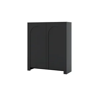 Möbel Kraft Highboard 100 x 117 x 35 cm Schwarz