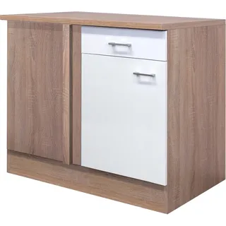 Flex-Well Unterschrank Eckunterschrank Samoa 110 x 85 x 60 cm Weiß