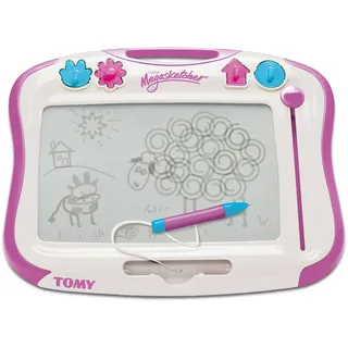 TOMY MegaSketcher Magnettafel für Kinder, Magnet Maltafel, Kinderspielzeug, Zaubertafel, fördert die Kreativität, ab 3 Jahre, violett