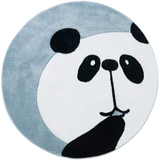 Kinderteppich »Bueno Kids 1389«, rund, Spielteppich, Panda-Bär, 3D-Effekt, Weicher Flor, Pflegeleicht, 87456805-10 blau 13 mm