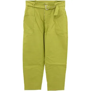 ESPRIT EDC by, Chino Balloon High Rise, Damen Jeans Hose Gabardine Stretch Olivegrün D 42 W 33