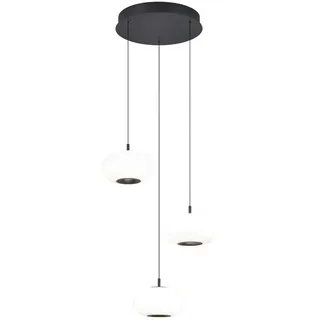 Helestra SAPO 3-flg. 210 cm rund Schwarz/Metall/Glas