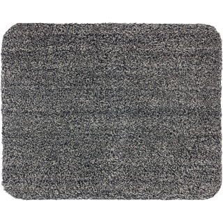 ASTRA waschbarer Fußabtreter Baumwolle – saugstarke Fußmatte Entra – rutschfeste Matte – (60 x 75 cm – anthrazit)