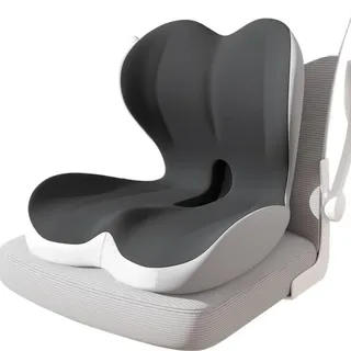 GUOMIS Sitzkissen orthopädisch,Orthopädisches Sitzkissen mit Rückenlehne,ergonomisches sitzkissen,Geeignet für Bürostühle, Autos, Rollstühle und den Hausgebrauch