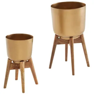 KADIMA DESIGN Blumentopf 2er Set onesize Ø 0 x 0 cm Gold