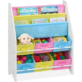Kinderregal Spielzeugregal Kistenregal Kinderzimmermöbel Kinderschrank mit Boxen