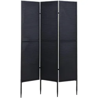 Mendler Garten-Paravent HWC-J14, Raumteiler Trennwand Sichtschutz, Metall 200x121cm ~ schwarz