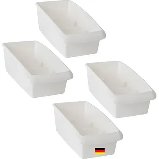 Novaliv Aufbewahrungsbox 25 x 16 cm 4-tlg. weiß