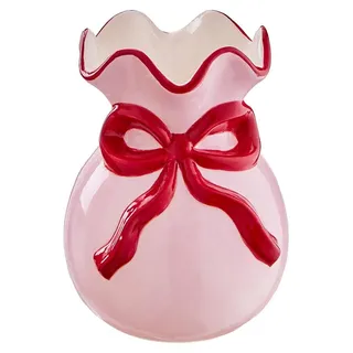 BUTLERS Vase PRESENT Schleife - Rosa