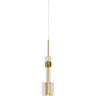 Kare-Design Hängeleuchte Candy Bar, Transparent, Gold, Glas, Metall, 13x60x13 cm, Lampen & Leuchten, Innenbeleuchtung, Hängelampen, Esstischlampen