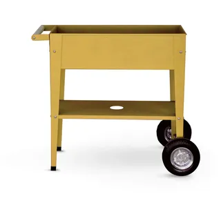 Herstera Metall Hochbeet, Kräuterfabrik "Urban" mit Abstellfläche,mustard,75 x 35 x 80 cm (L x B x H)