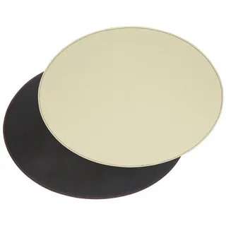 Freeform Platzset oval, schokobraun/creme