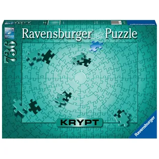 Ravensburger Puzzle 17151 - Krypt Puzzle Metallic Mint - Schweres Puzzle Für Erwachsene Und Kinder Ab 14 Jahren  Mit 736 Teilen