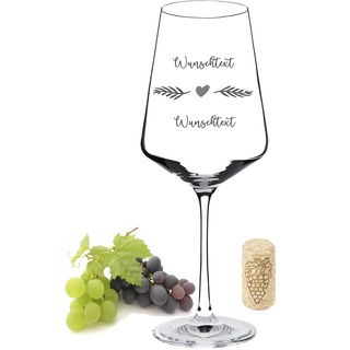 MG-Laserdesign Leonardo Weinglas 5 Motive Persönliche Gravur Puccini Weinglas Graviert Geschenkidee Muttertag Gravur Geburtstag Rotwein Weißwein (560 ml) (Motiv 2)