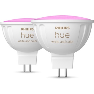 Philips Hue, Leuchtmittel, White & Colour Ambiance (GU5.3, 6.30 W, 400 lm, 2 x, G)