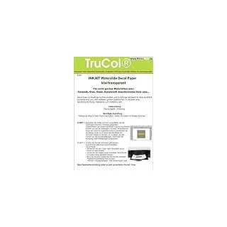 5 Blatt Inkjet Tintenstrahl Wasserschiebefolie Decal Papier Transfer Folie DIN A4 transparent wasserabschiebefolie transferfolie transferpapier