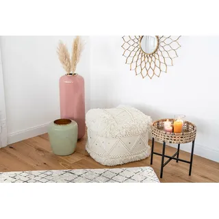 Kayoom Pouf Bohist 525 Baumwolle 50 x 45 x 50 cm Creme
