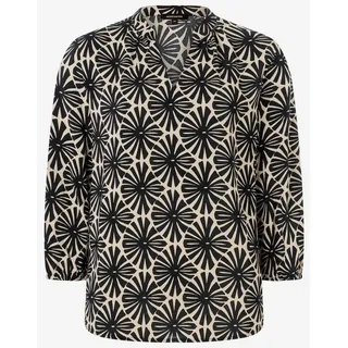 MORE&MORE Shirtbluse Printed Ecovero Blou 34