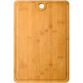 Schneidebrett Holz aus 100% Bambus XXL - 2cm dickes Holzbrett antibakteriell - massives Schneidbrett mit Saftrille - Holzschneidebrett 45x30x2cm - Alternative zu Schneidebrett Kunststoff