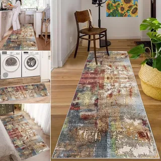 Teppich Läufer Flur Rutschfest 80 x 250 cm, Teppichläufer, Küchen Teppiche Läufer, Küchenteppich, Fußmatte Lang, Flur Runner Teppiche, Flurläufer, Läufer Matte, Entryway Schlafzimmer Runner Teppich