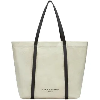 LIEBESKIND Berlin Damen-Shopper „Aurora“ – Große Canvas-Tasche Damen mit Reißverschlussfach und Leder-Schulterriemen – Shopper Bag Women – Passend für Laptops bis 16 Zoll – Light Bag, Warm Canvas - L (HxBxT 38cm x55.5cm x19cm)