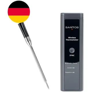 SANTOS Wireless Grillthermometer – Perfekte Grillkontrolle per App (Android & Io