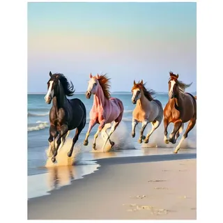 DCIDBEI Malen nach Zahlen Pferde 40x50 cm Diamond Pinting Springendes Pferd Diamond Painting Erwachsene Pferde Runde Steine Diamond Painting Pferd Quadratische Steine Basteln Horses