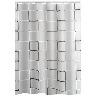 RIDDER Duschvorhang Modern Retro 120 x 200 cm weiß