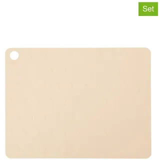 OYOY living design 2er-Set: Tischsets "Dotto" in Beige - (B)45 x (H)35 cm