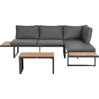 Beliani Lounge Set 4-tlg. Hellbraun/Grau