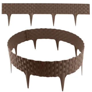 Aquagart Rasenkante Rattanoptik 16 x 80 cm 4 Braun