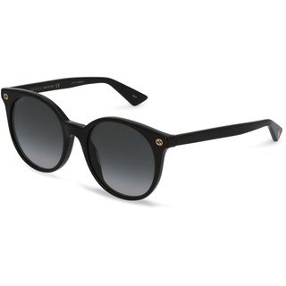 Gucci GG0091S Damen-Sonnenbrille Vollrand Rund Kunststoff-Gestell, schwarz