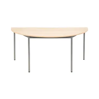 Sodematub Halbkreisförmig Konferenztisch Hellbraun, Silber Eisen Silber 1.600 x 800 x 740 mm