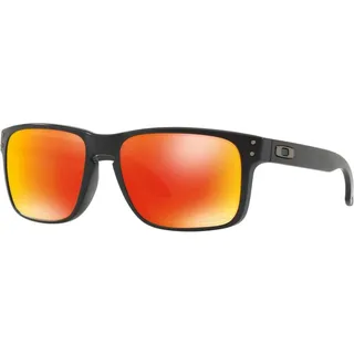 Oakley Holbrook, Sonnenbrille Prizm - Matt-Schwarz Orange/Rot-Verspiegelt