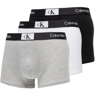 Calvin Klein Herren Boxershorts Trunks 3er Pack Schwarz Weiß Grau Gr. XL