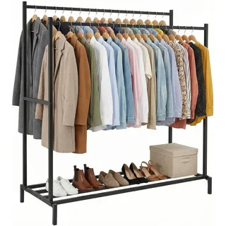 deluke Garderobenständer EMIL 150 x 62 x 160 cm Schwarz