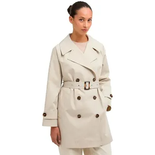 Barbour Adare Showerproof Trenchcoat - Mist / Dress Navy Tartan - S