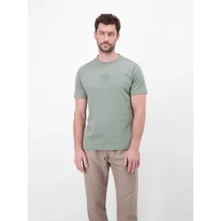 Lerros T-Shirt T-Shirt aus Baumwolle mit Print grau S (52)