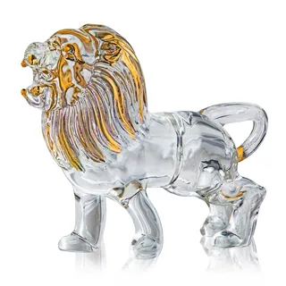 YU FENG Kristall-Löwe-Figur, Sammlerstück, geblasenes Glas, Kunst, Tier-Skulptur, Ornament, handgefertigt, Kristall-Briefbeschwerer, Geschenke