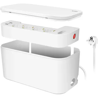Logilink Kabelbox mit Steckdosenleiste