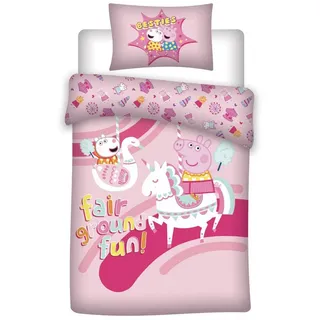 Peppa Pig Bettwäsche Kinderbettwäsche – Bettbezug 140x200 cm & Kissenbezug 65x65 cm rosa