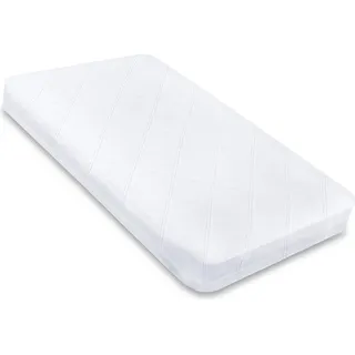 Baby Matratze 83x50 cm – Komfortmatratze für Stubenwagen, Beistellbett, Kinderwagen & Reisebett mit Nässeschutz
