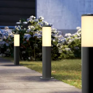 Philips Sockelleuchte Aluminium 45 cm spritzwassergeschützt anthrazit